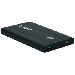 TooQ TQE-2524B Caja Externa para Disco Duro 2.5" USB 3.1 Gen 1, SATA I/II/III, Compatible Hasta 4TB, Plug & Play para Windows/Mac/Linux